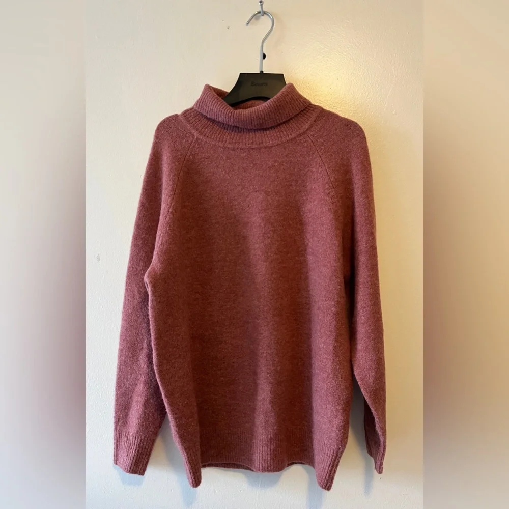 Aritzia WILFRED FREE Aspen Turtleneck Sweater XS Oversized Merino Wool Blend - Picture 2 of 9
